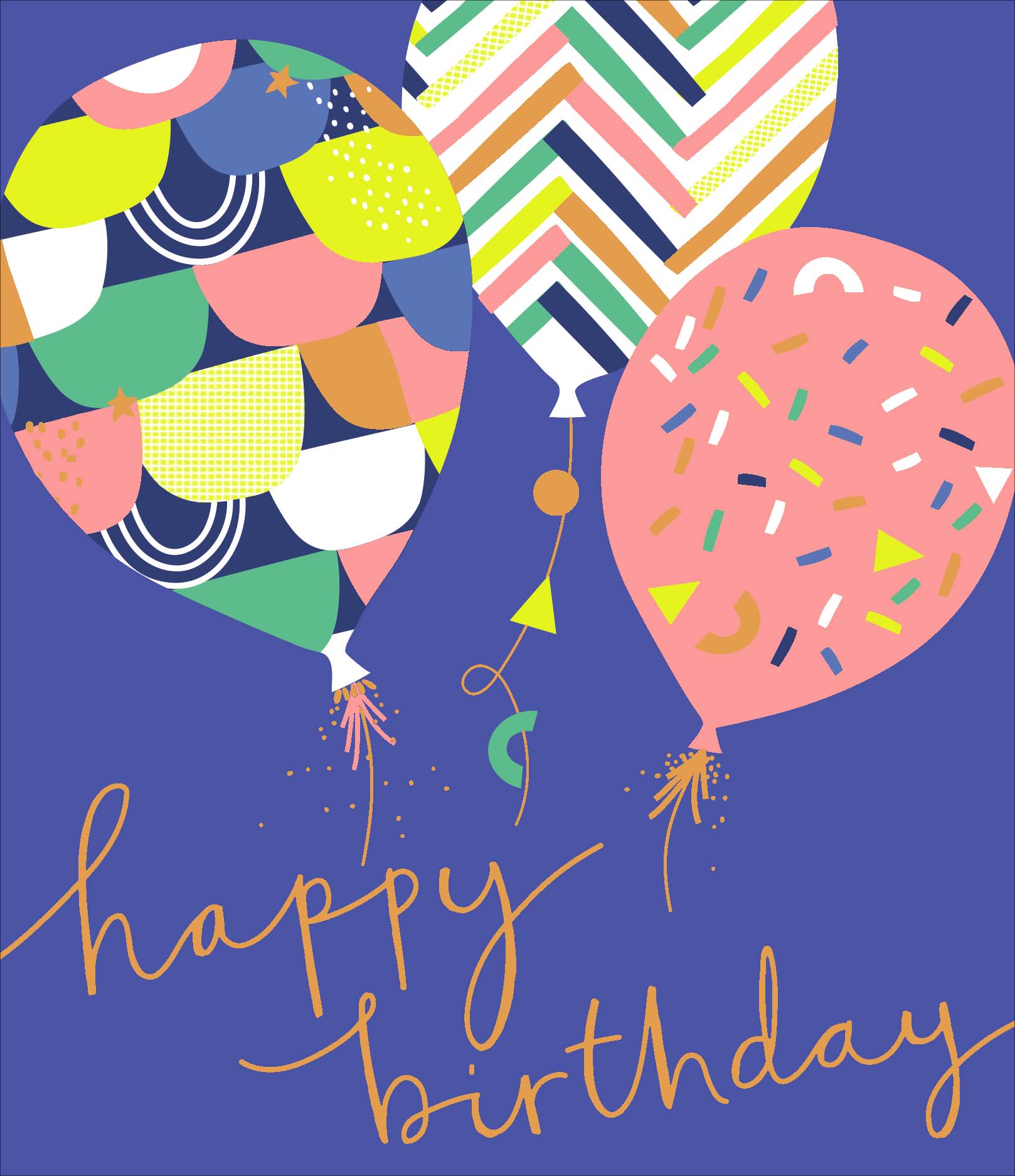 Colourful Balloons Birthday Card