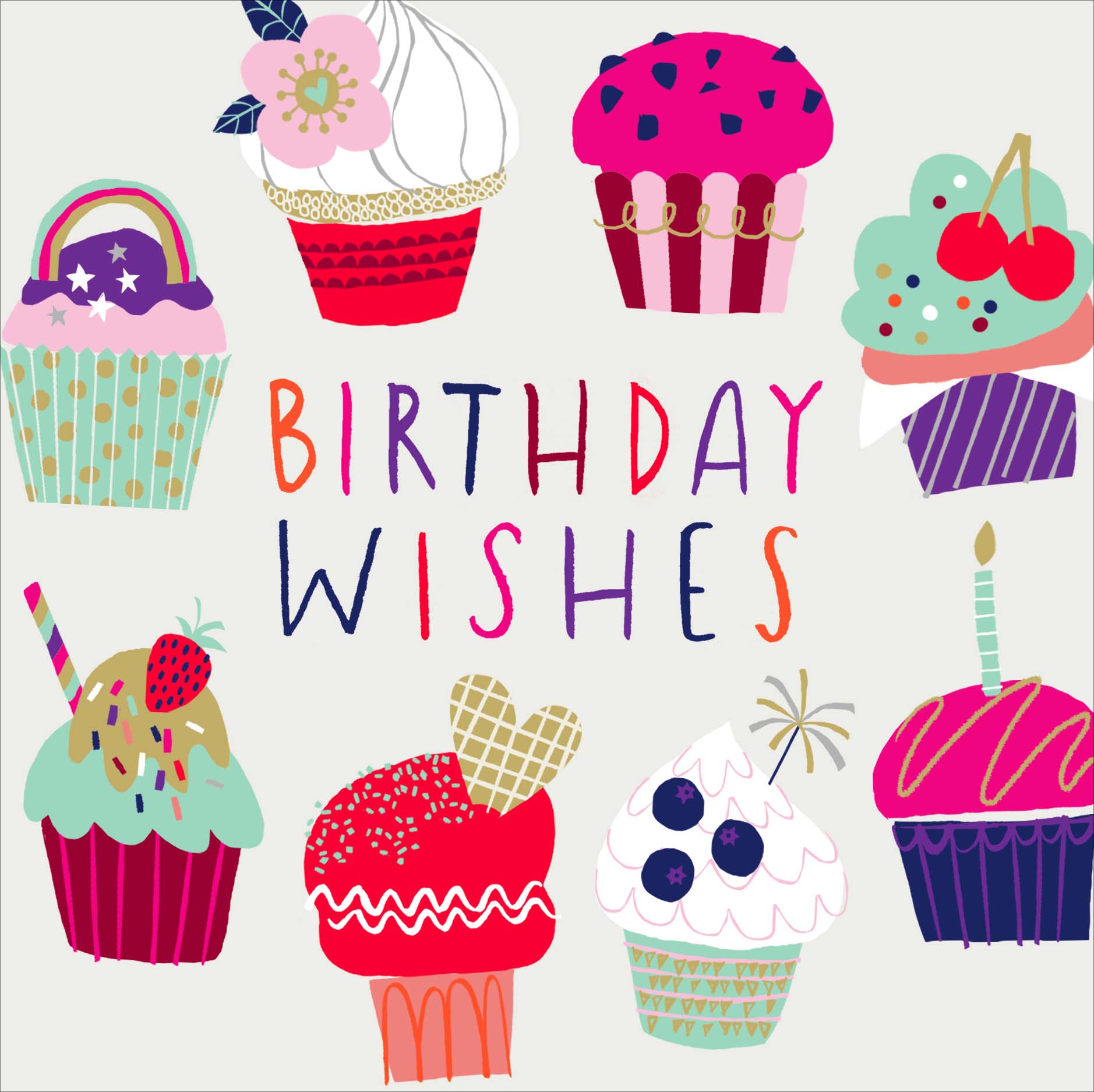 Tasty Cupcakes Birthday Card