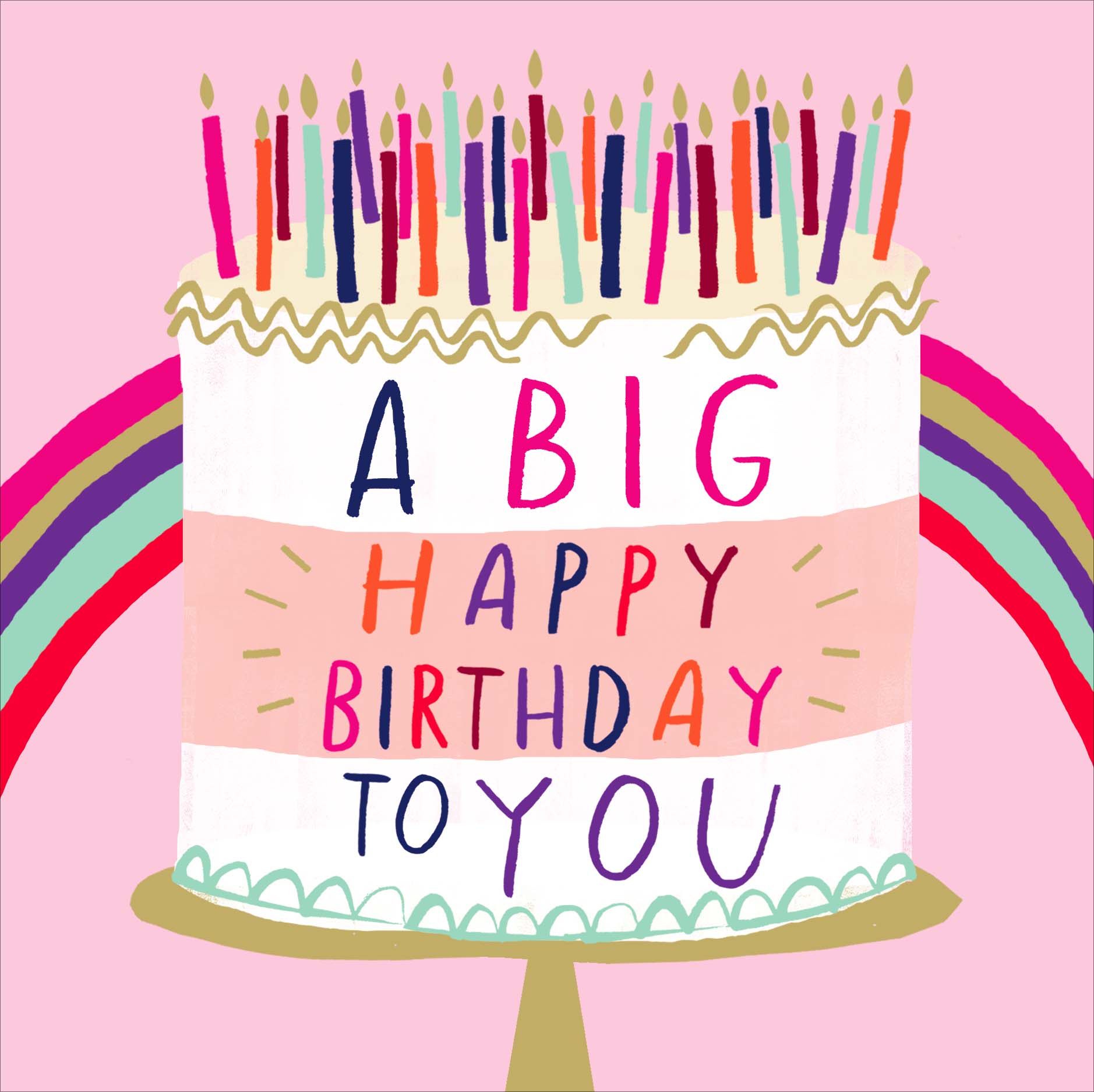 Rainbow Cake Birthday Card