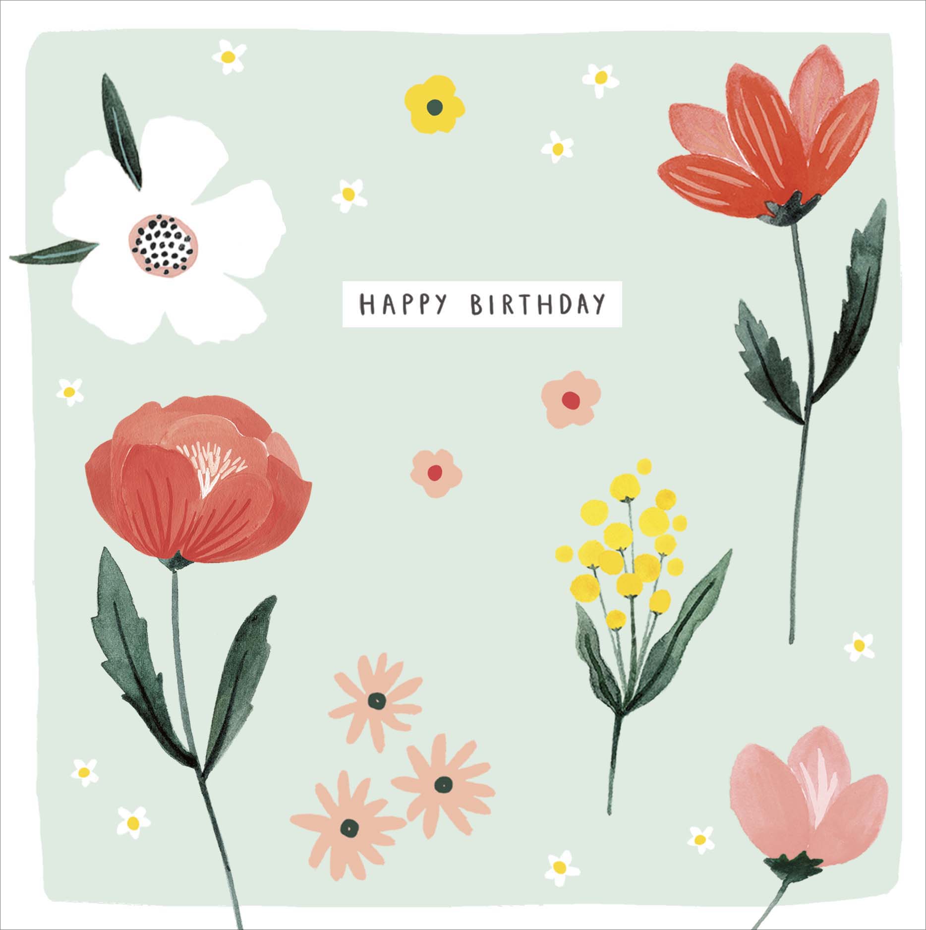 Pretty Flowers Birthday Card
