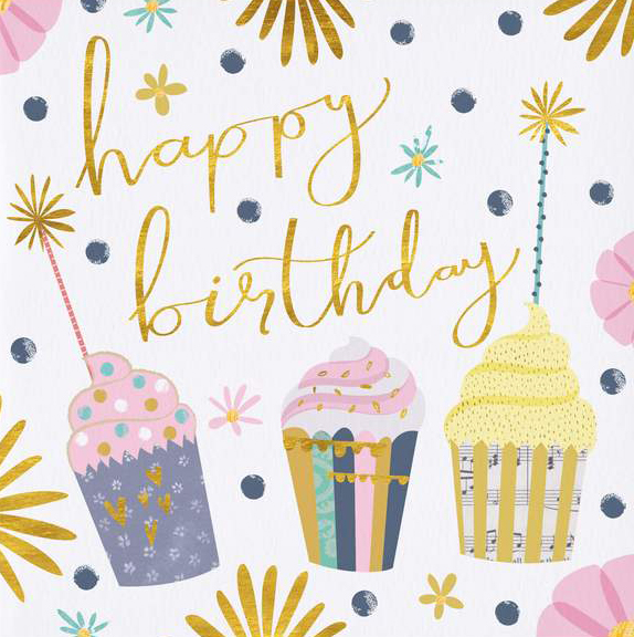 Cupcakes Birthday Card