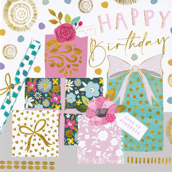 Pretty Presents Birthday Card