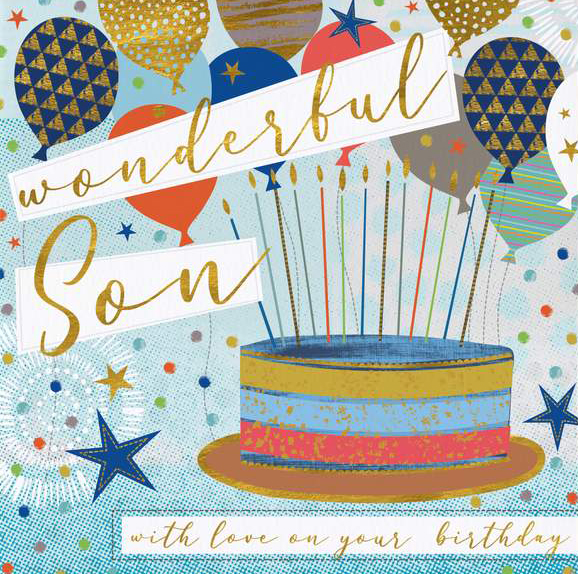Birthday Cake Son Birthday Card