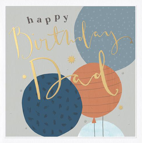 Balloons Dad Large Birthday Card
