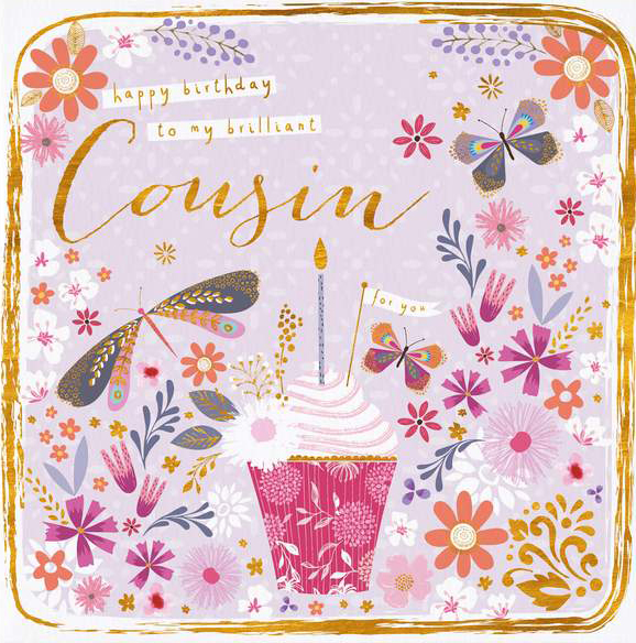 Cupcake Cousin Birthday Card