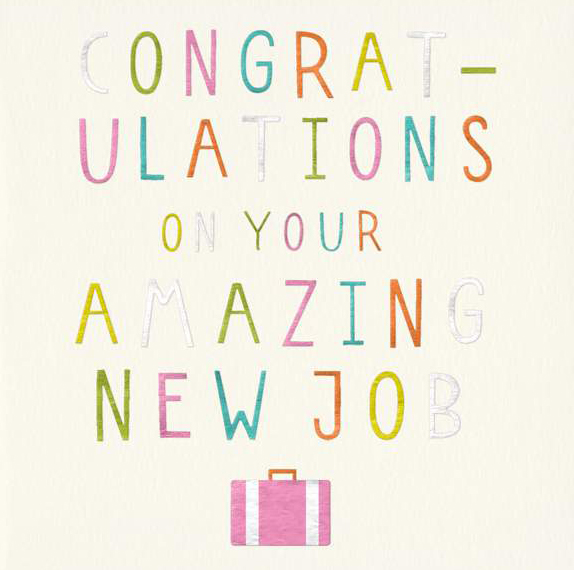Colourful New Job Card