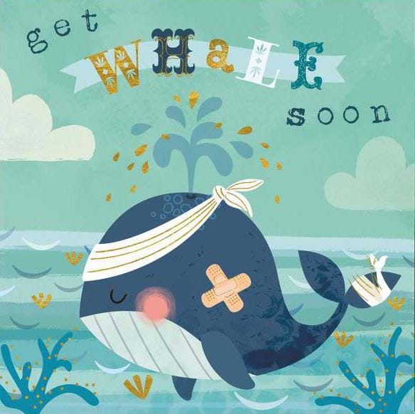 Whale Get Well Soon Card