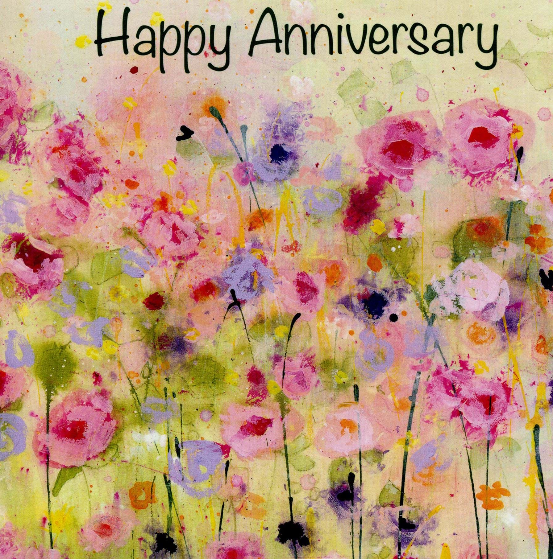 Pretty Floral Anniversary Card