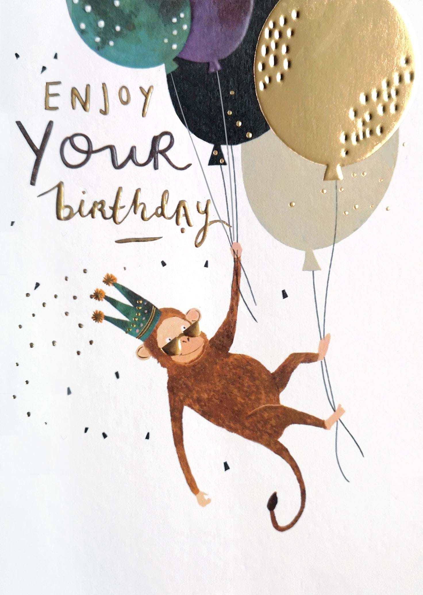 Monkey Birthday Card