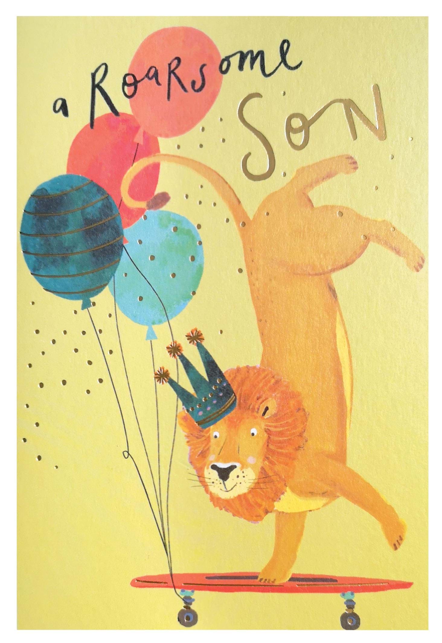 Roarsome Son Birthday Card