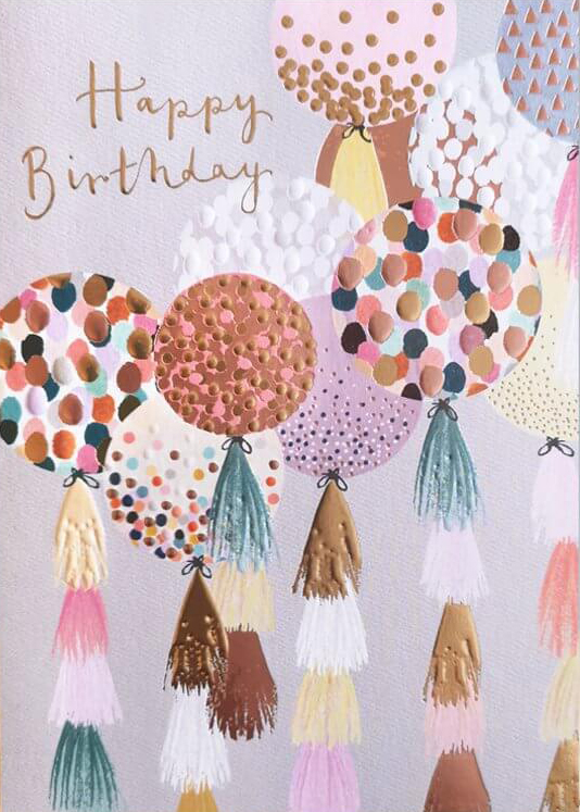 Tassel Balloons Birthday Card