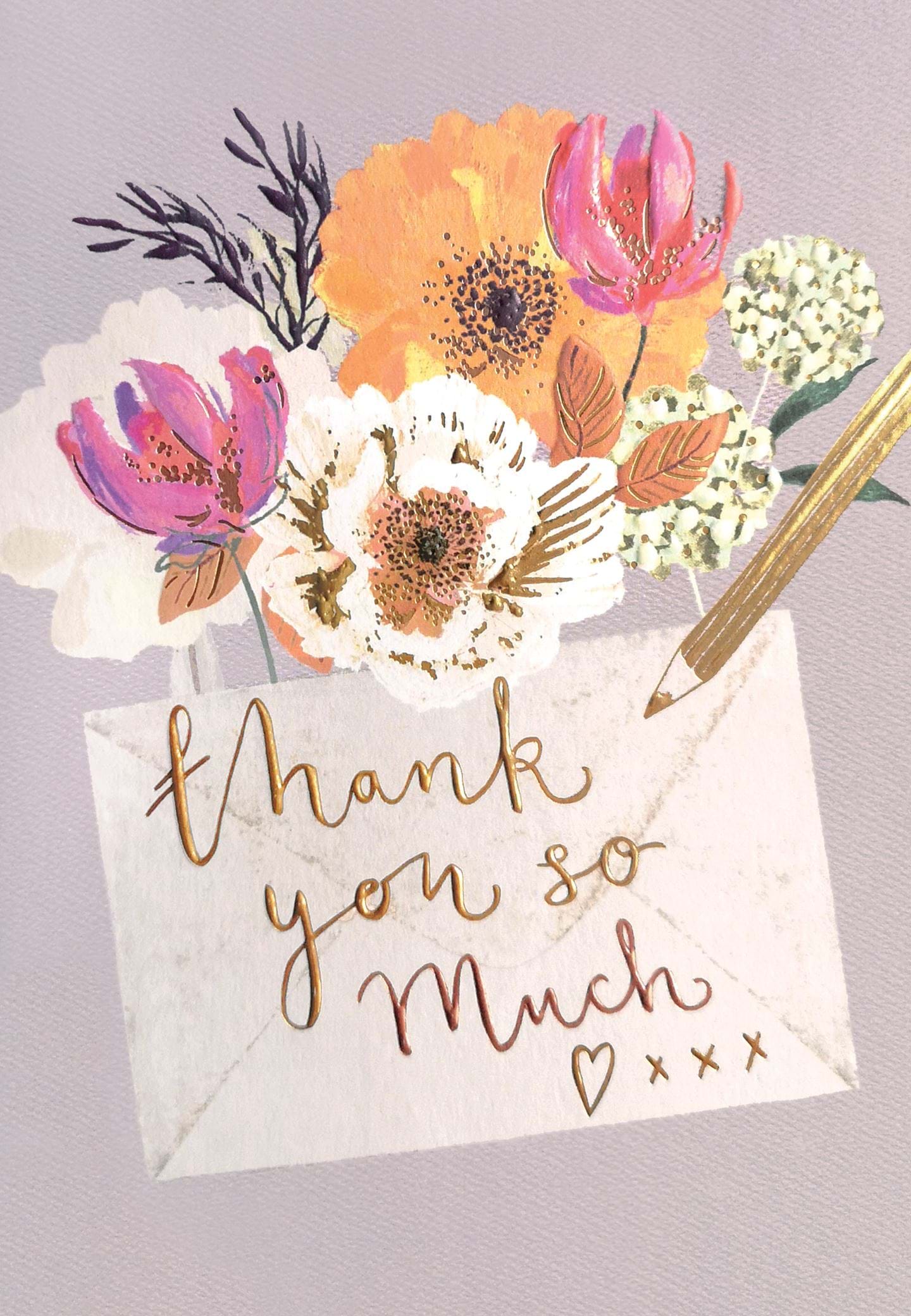 Pretty Flowers Thank You Card