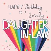 Rainbow Daughter-in-law Birthday Card