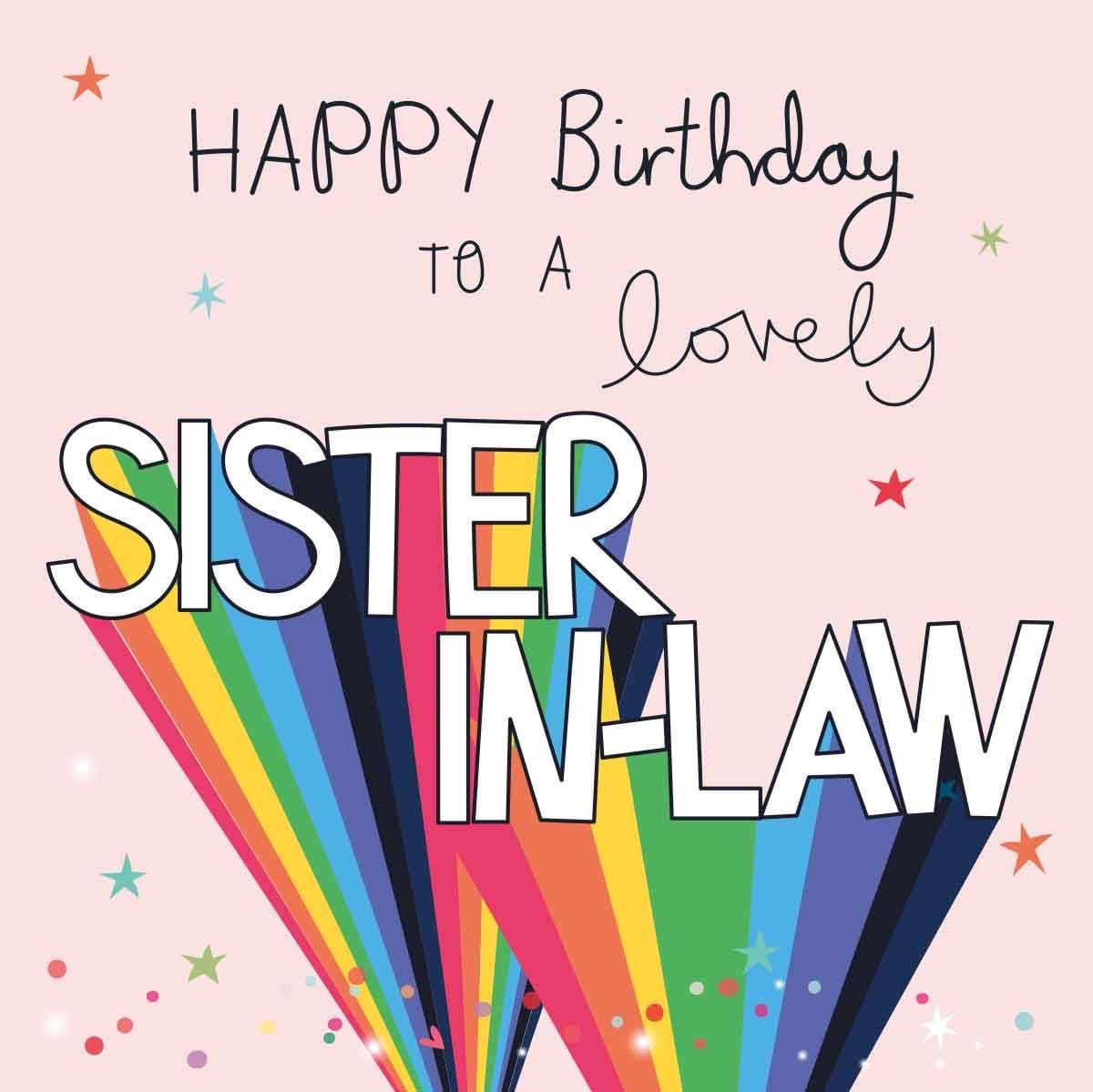 Rainbow Sister-in-law Birthday Card