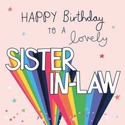 Rainbow Sister-in-law Birthday Card