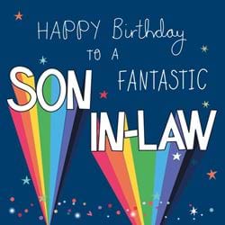 Rainbow Son-in-law Birthday Card