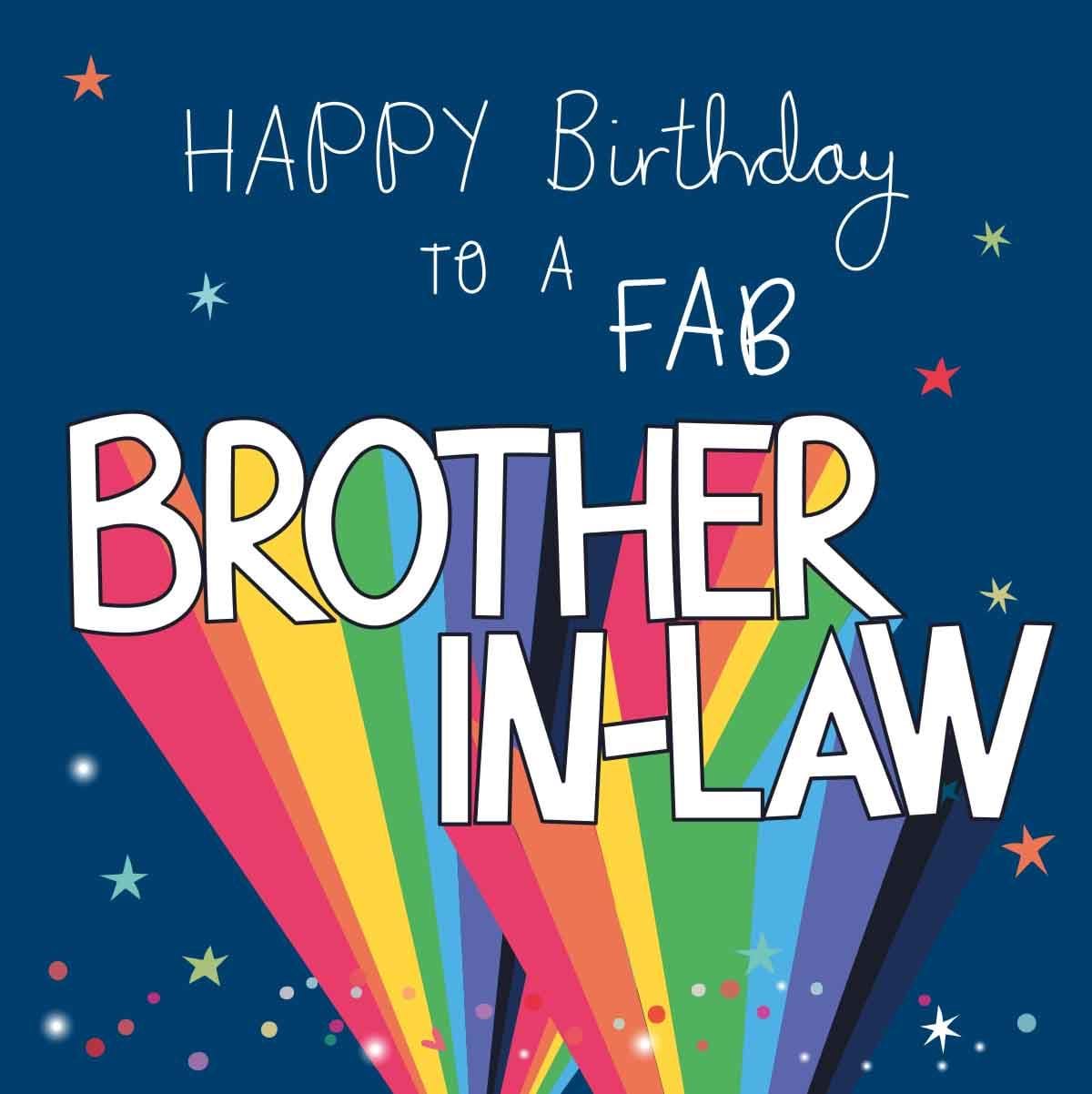 Rainbow Brother-in-law Birthday Card