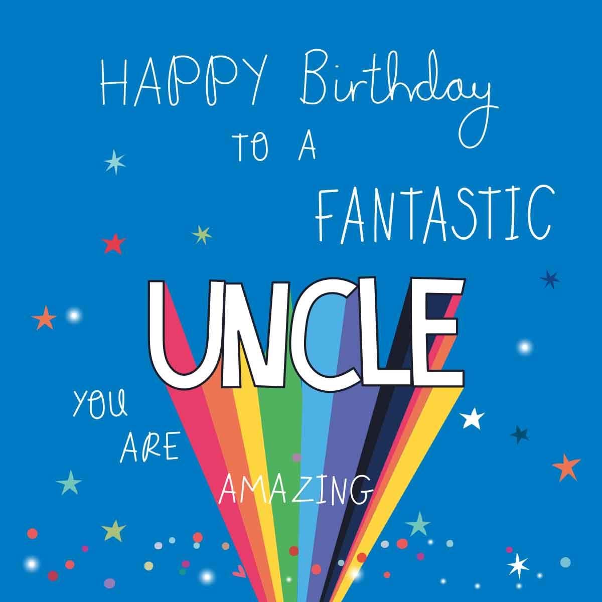 Rainbow Uncle Birthday Card