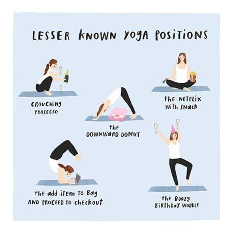 Yoga Positions Birthday Card