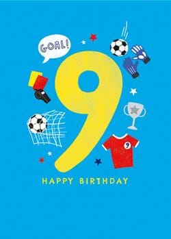 Football 9th Birthday Card