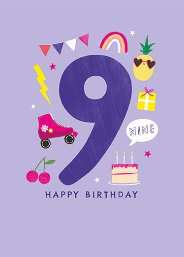 Skate 9th Birthday Card