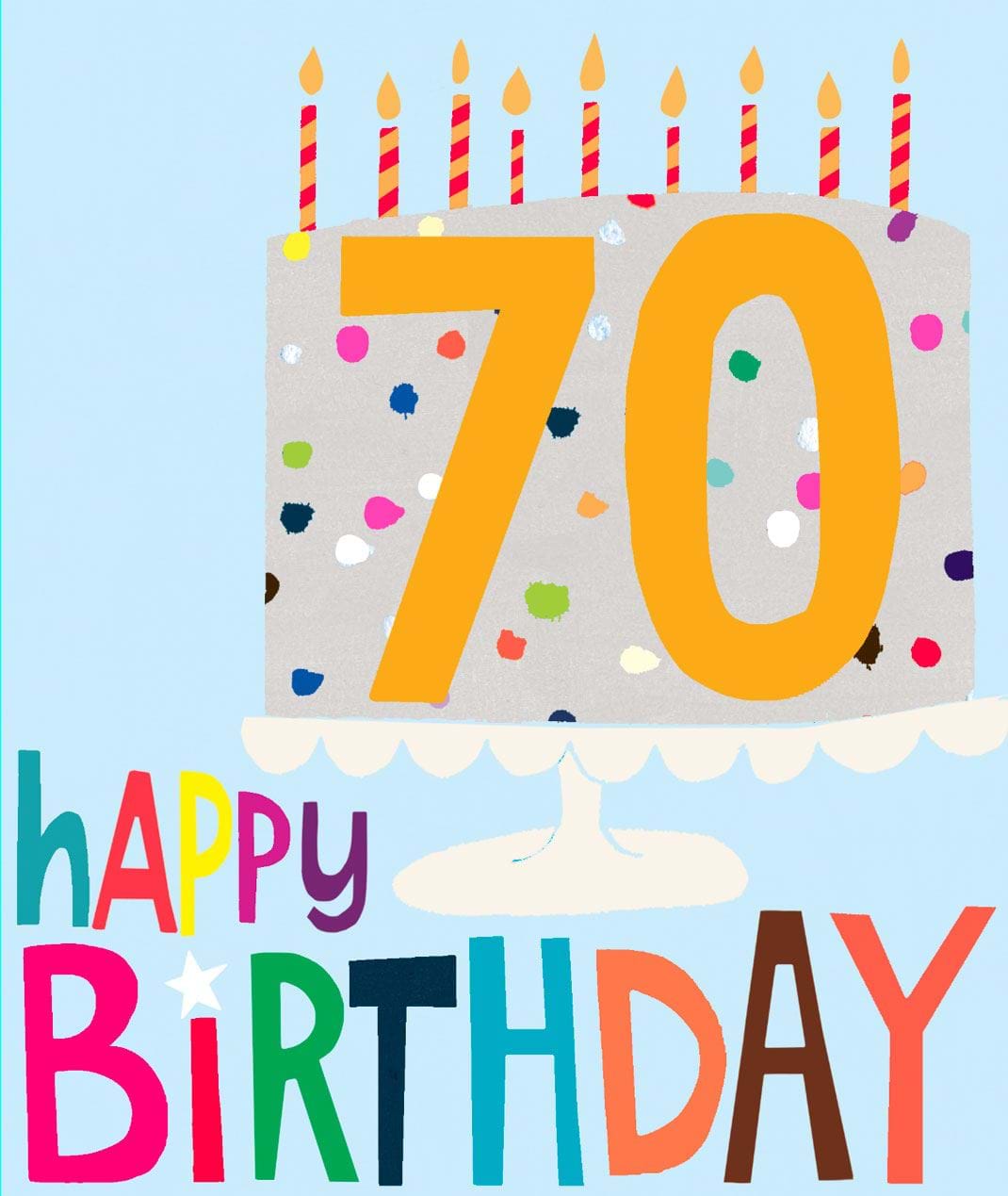 Cake 70th Birthday Card