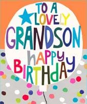 Balloon Grandson Birthday Card