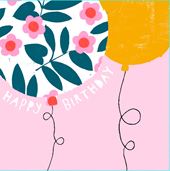 Floral Balloon Birthday Card