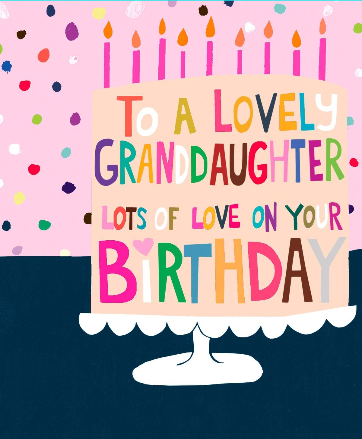 Cake Granddaughter Birthday Card