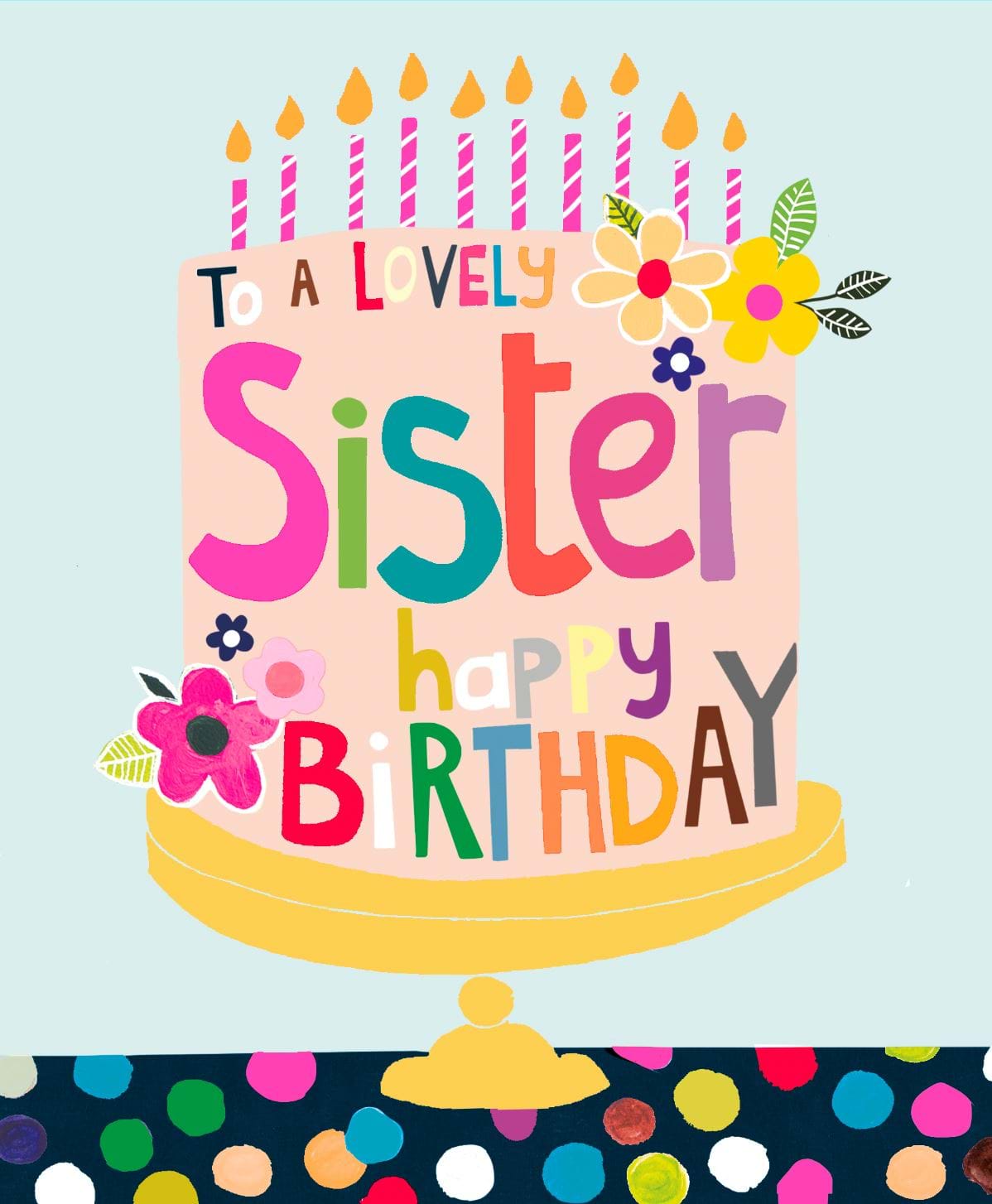 Lovely Sister Birthday Card