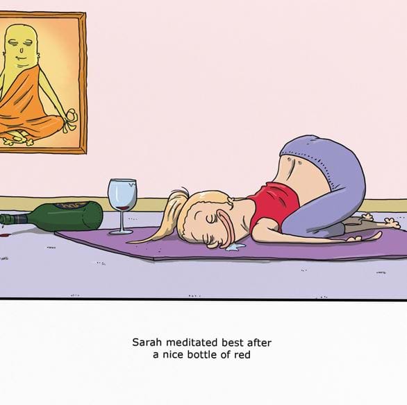 Wine Meditation Greeting Card