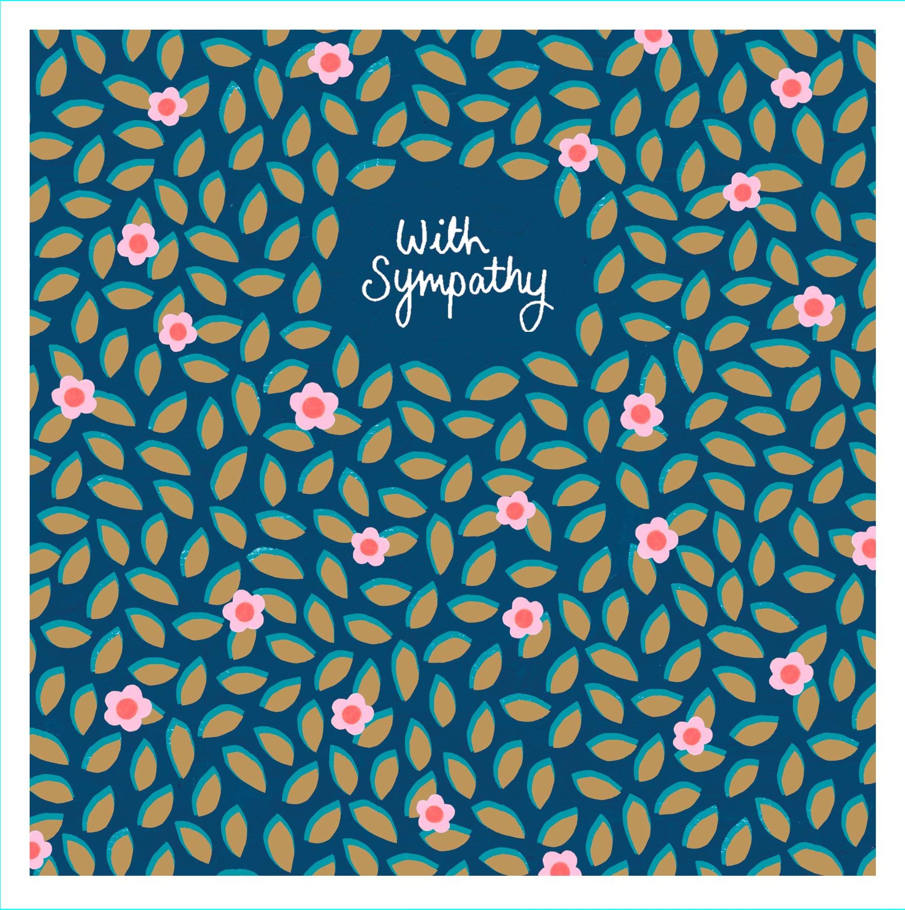Pink Flowers Sympathy Card