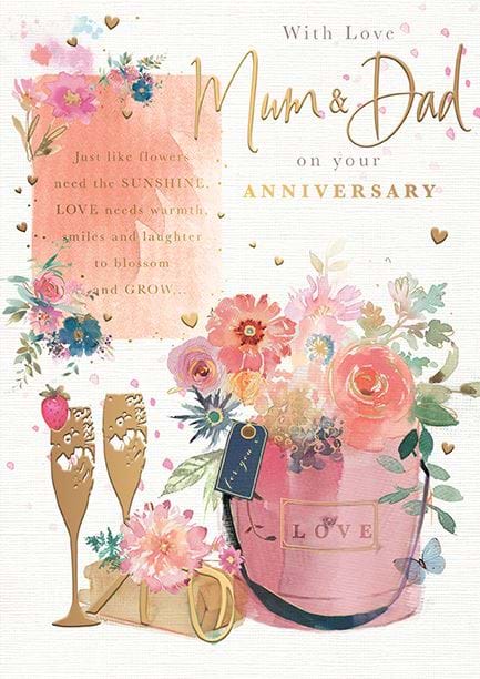 With Love Mum and Dad Anniversary Card