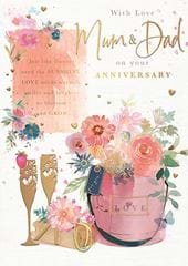 With Love Mum and Dad Anniversary Card