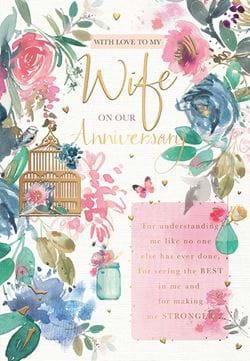 With Love Wife Anniversary Card