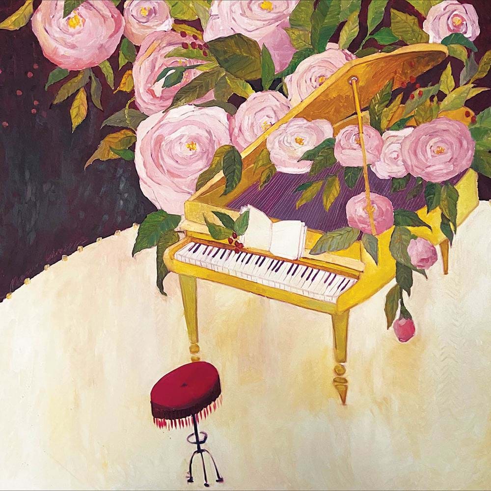 Sweet Blooms Piano Birthday Card