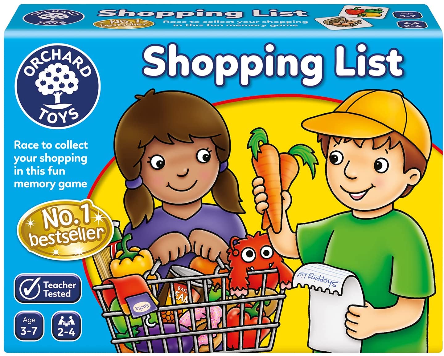 Communication Visual  Children's Shopping cart list game with colour cards 