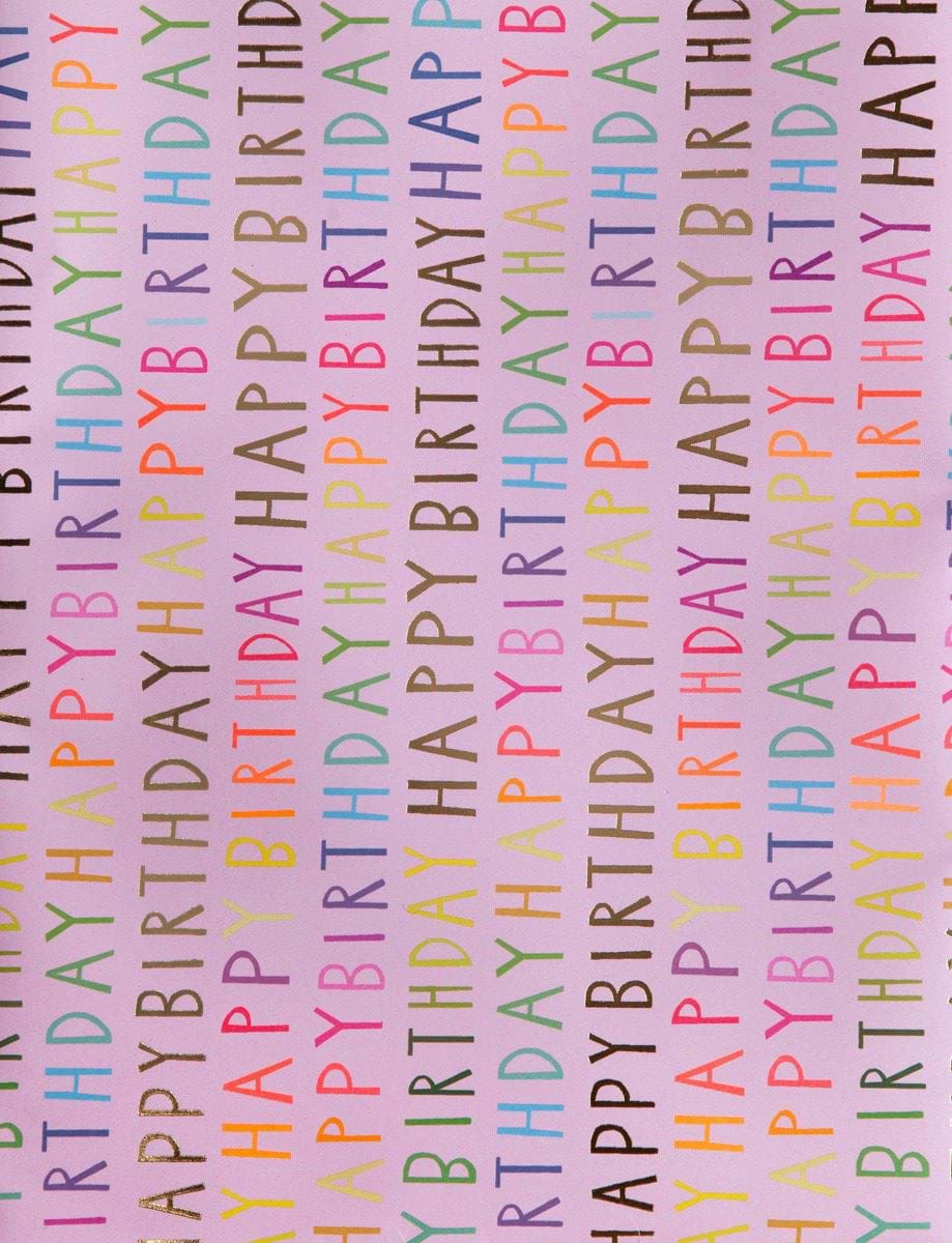 Pink Happy Birthday Wrapping Paper