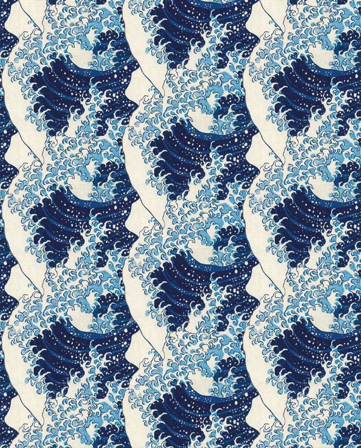 Blue Wave Wrapping Paper