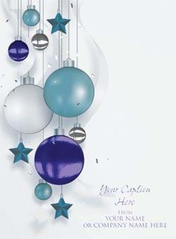 Decorated Ornaments Personalised Christmas Card - Front Personalised