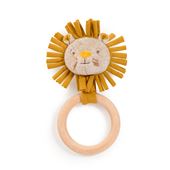 Lion Wooden Ring Rattle