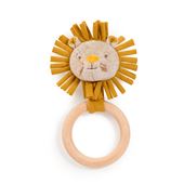Lion Wooden Ring Rattle