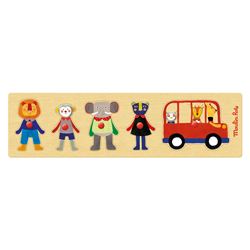 Bus Puzzle Kids Wooden Peg Toy