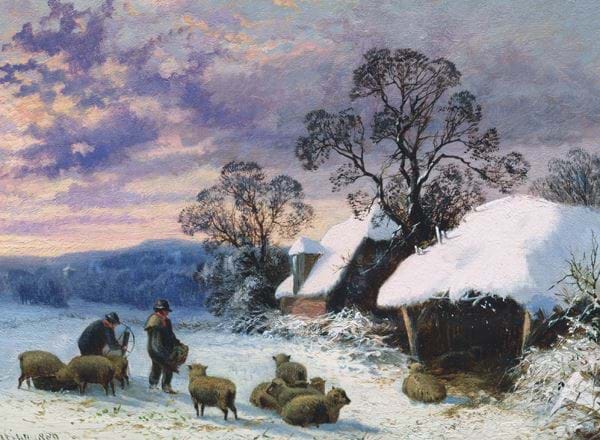 Feeding the Flock Personalised Christmas Card