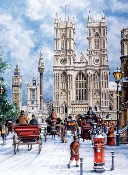 A Winter's Day in Westminster Personalised Christmas Card