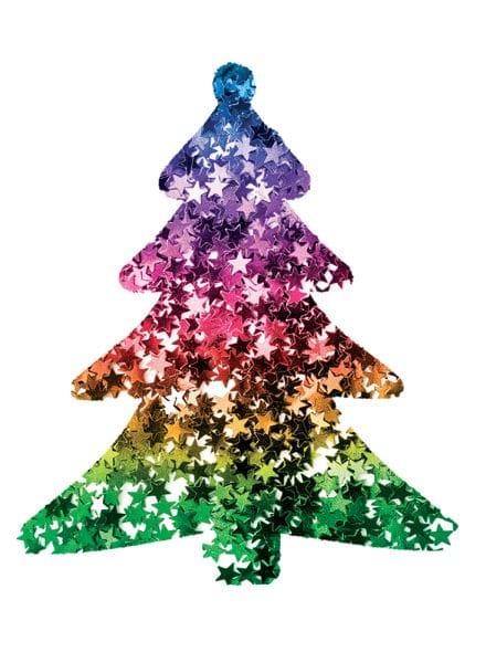 Colourful Tree Personalised Christmas Card