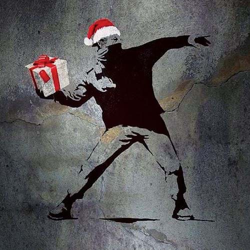 Throwing Christmas Joy Personalised Christmas Card