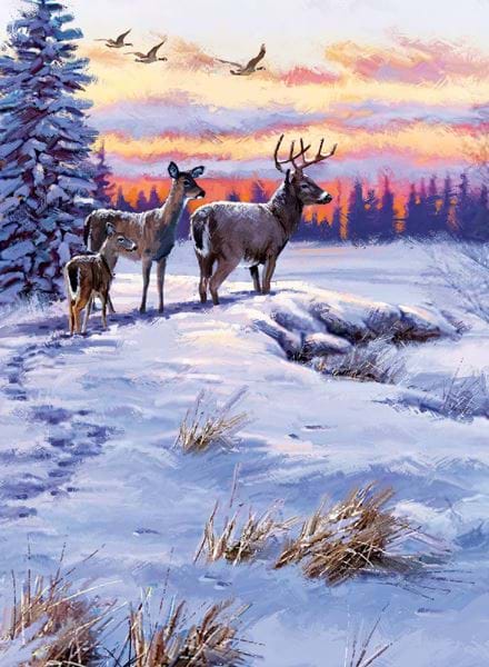 The Stag Family Personalised Christmas Card