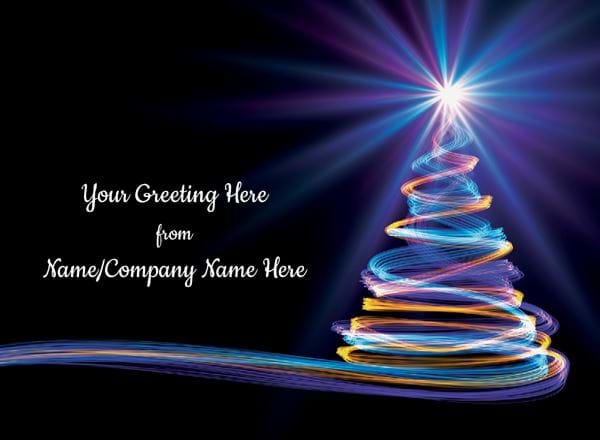 Neon Tree Personalised Christmas Card - Front Personalised