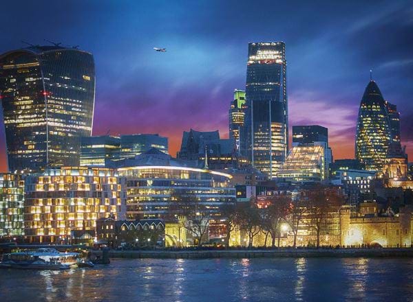 London Landscape Personalised Christmas Card